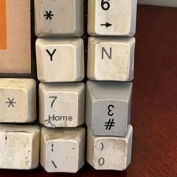 Upcycled Computer Keyboard Keys Frame - Picture 3 of 14